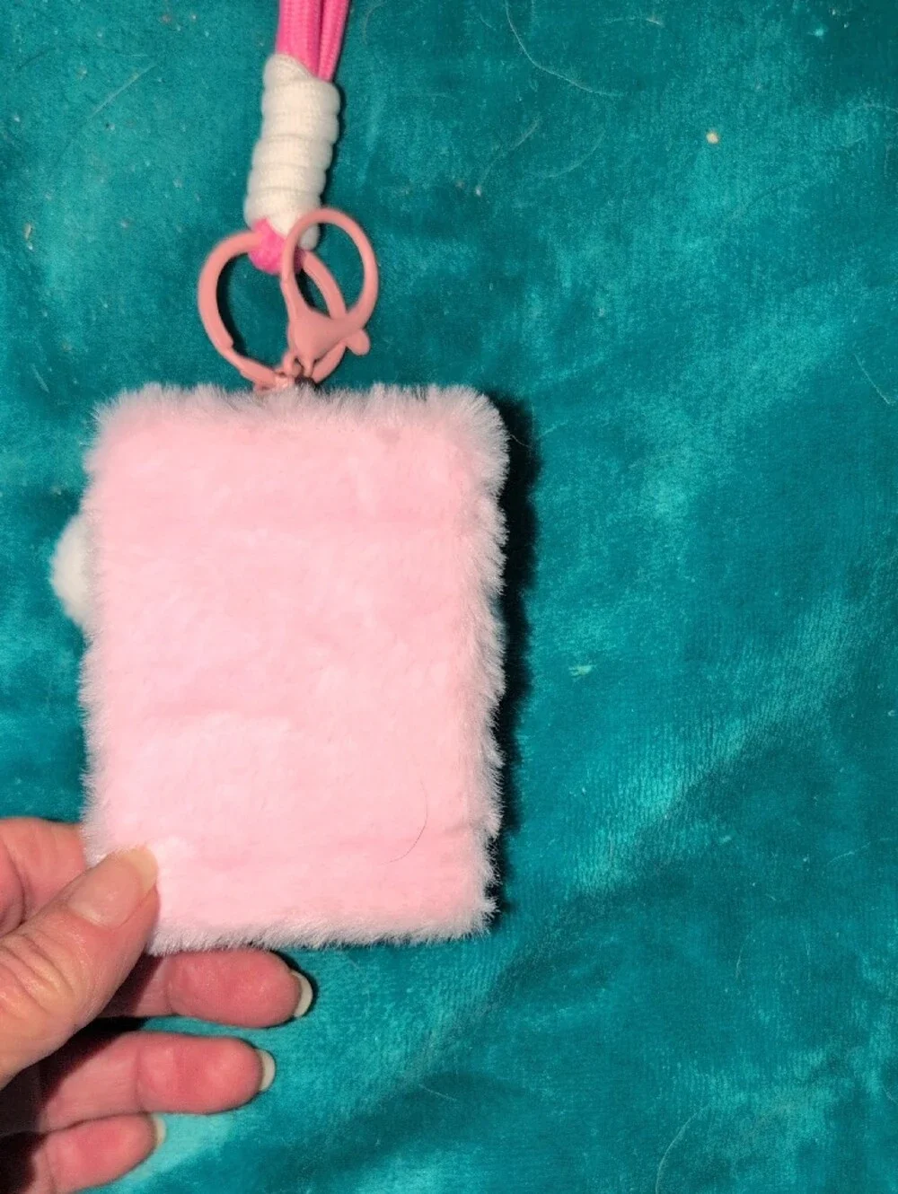 Pink Plush Puppy With Glasses  Keychain Bag Charm